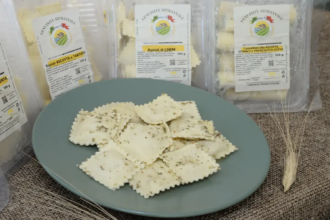 I ravioli fatti a mano nel laboratorio